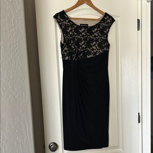 Black Tiered Lace Cocktail Dress
